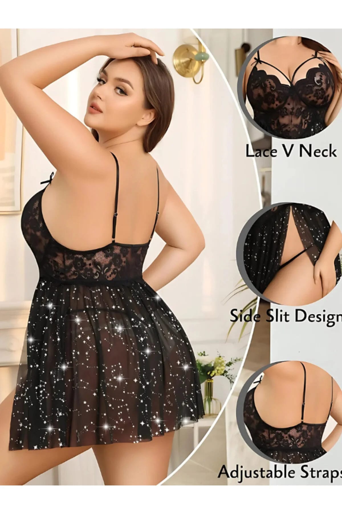 kissbump büyük beden dantelli gecelik – derin yırtmaçlı plus size mor model kissbump büyük beden dantelli gecelik – derin yırtmaçlı plus size mor model