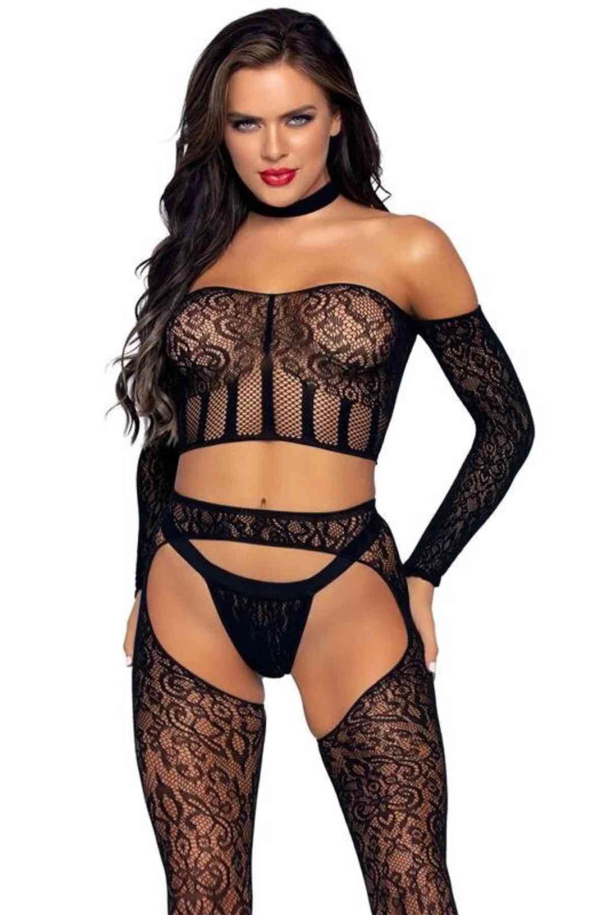 kissbump siyah dantel transparan vücut Çorabı – tek parça seksi fantazi gecelik tulum, açık tasarım kissbump siyah dantel transparan vücut Çorabı – tek parça seksi fantazi gecelik tulum, açık tasarım